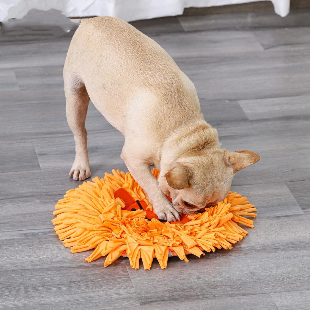 16in Lion Head Dog Snuffle Mat