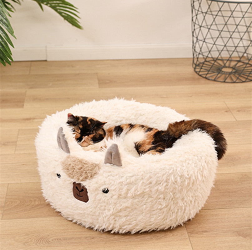 Plush Alpaca Dog Bed House