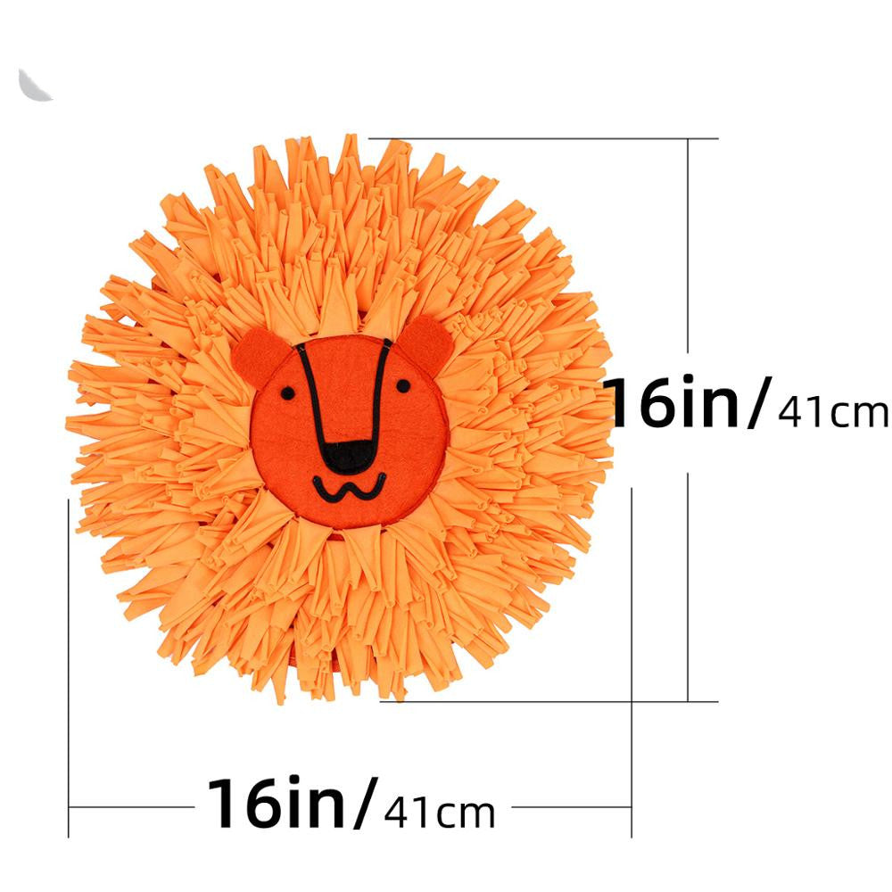 16in Lion Head Dog Snuffle Mat