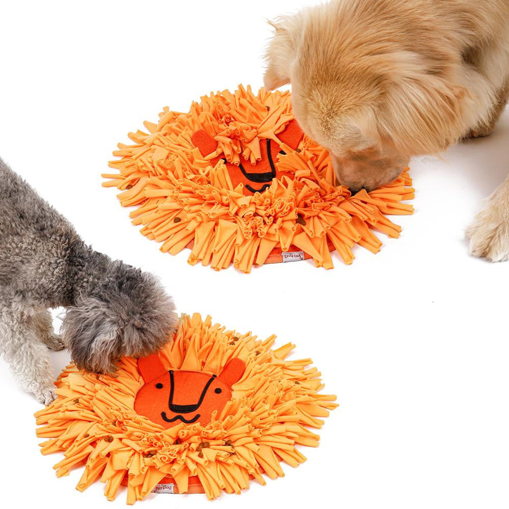 16in Lion Head Dog Snuffle Mat