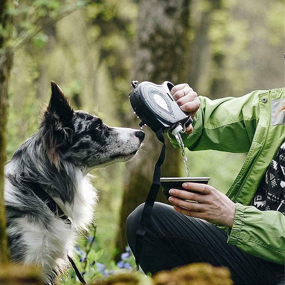 4 in 1 Retractable Dog Leash With Collapsible Bowl