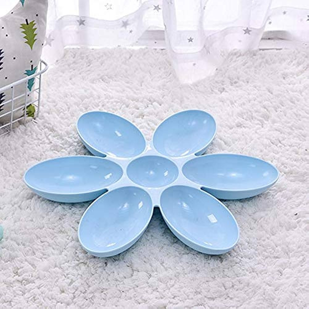 6 in 1 Flower Petal Shaped Puppy Feeder Dog Bowl