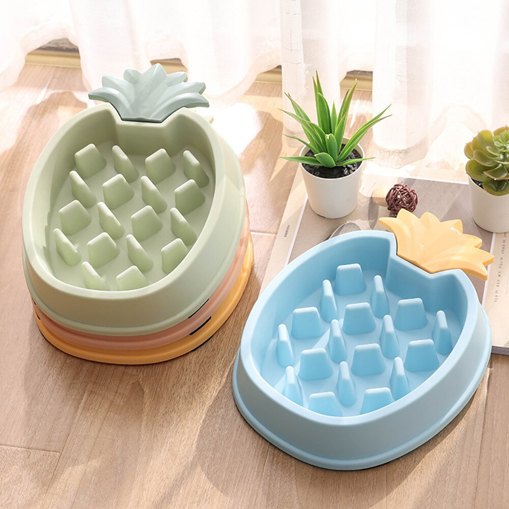 Pineapple Shaped Slow Feeder Dog Bowl