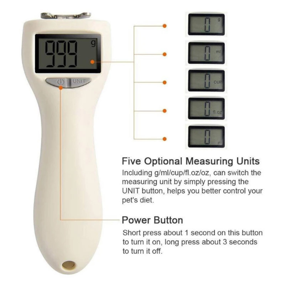 Electronic Dog Food Measuring Scoop Scale