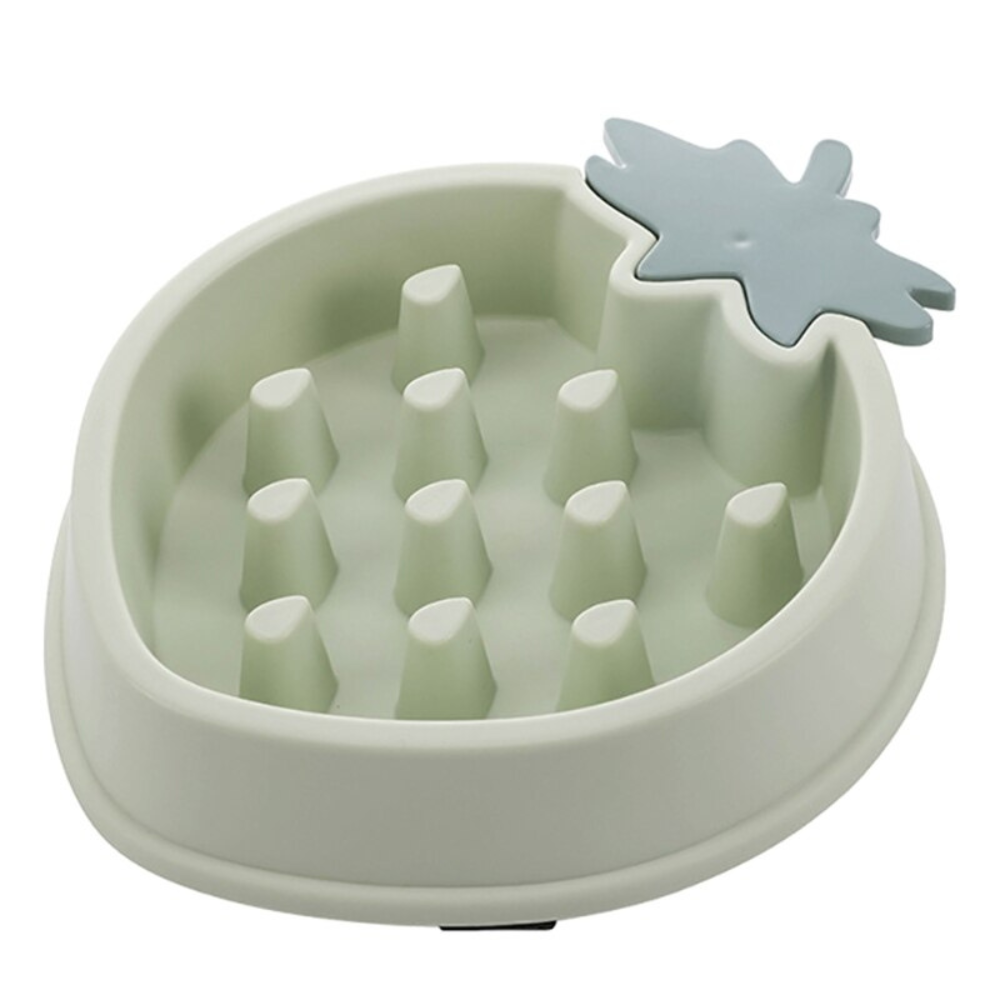 Strawberry Shaped Slow Feeder Dog Bowl