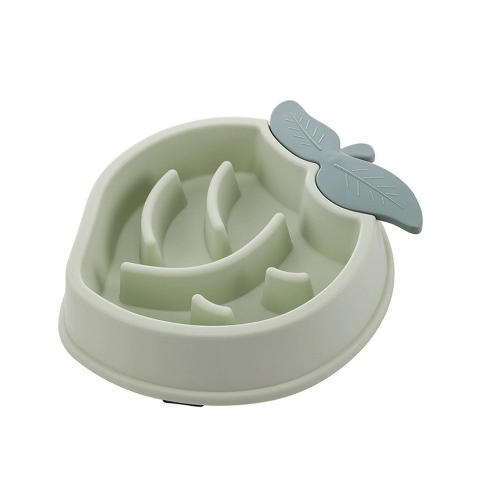 Peach Shaped Slow Feeder Dog Bowl