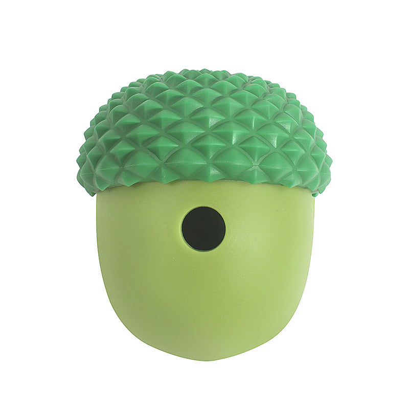 Pet Dog Edible Silicone Acorn Shape Feeding Toy Ball