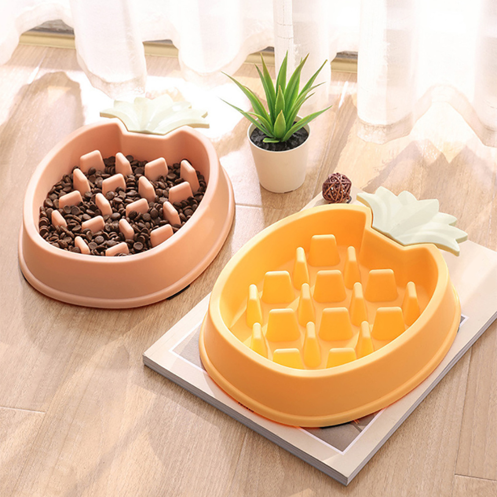 Pineapple Shaped Slow Feeder Dog Bowl