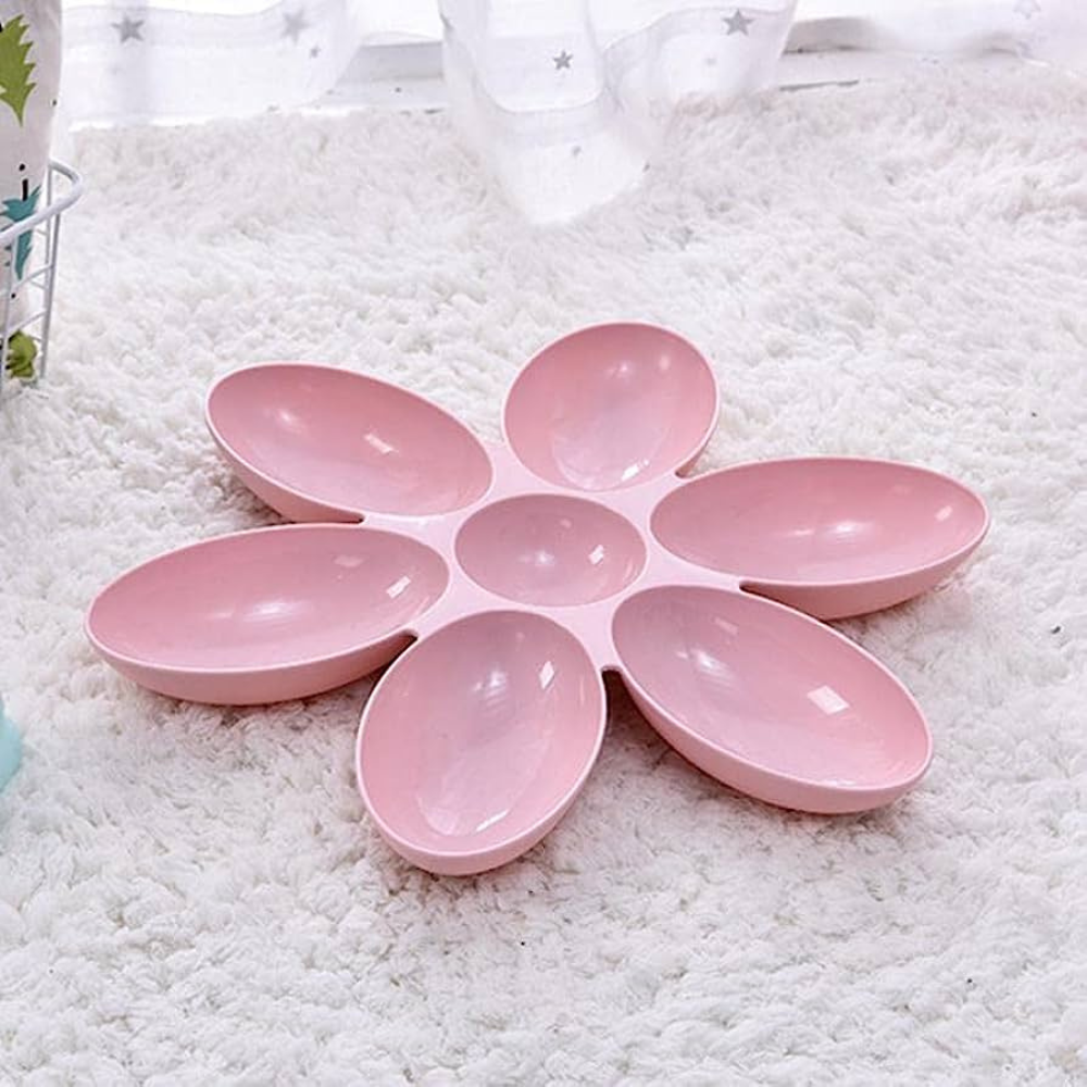 6 in 1 Flower Petal Shaped Puppy Feeder Dog Bowl