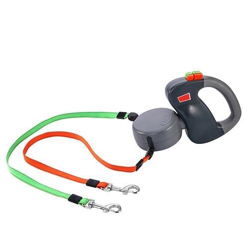 10ft Tangle Free Dual Retractable Dog Leash