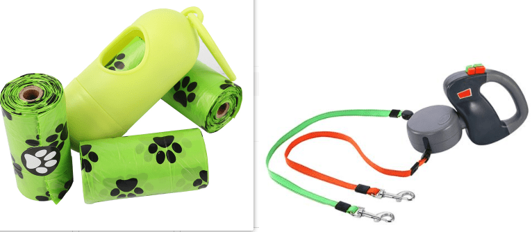 10ft Tangle Free Dual Retractable Dog Leash