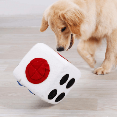 8in Plush Dice Shaped Snuffle Dog Toy