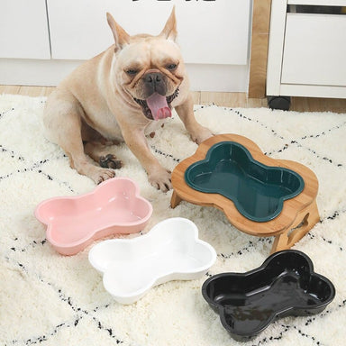 Anti-overturning Ceramic Protective Cervical Spine Large Pet Bowl