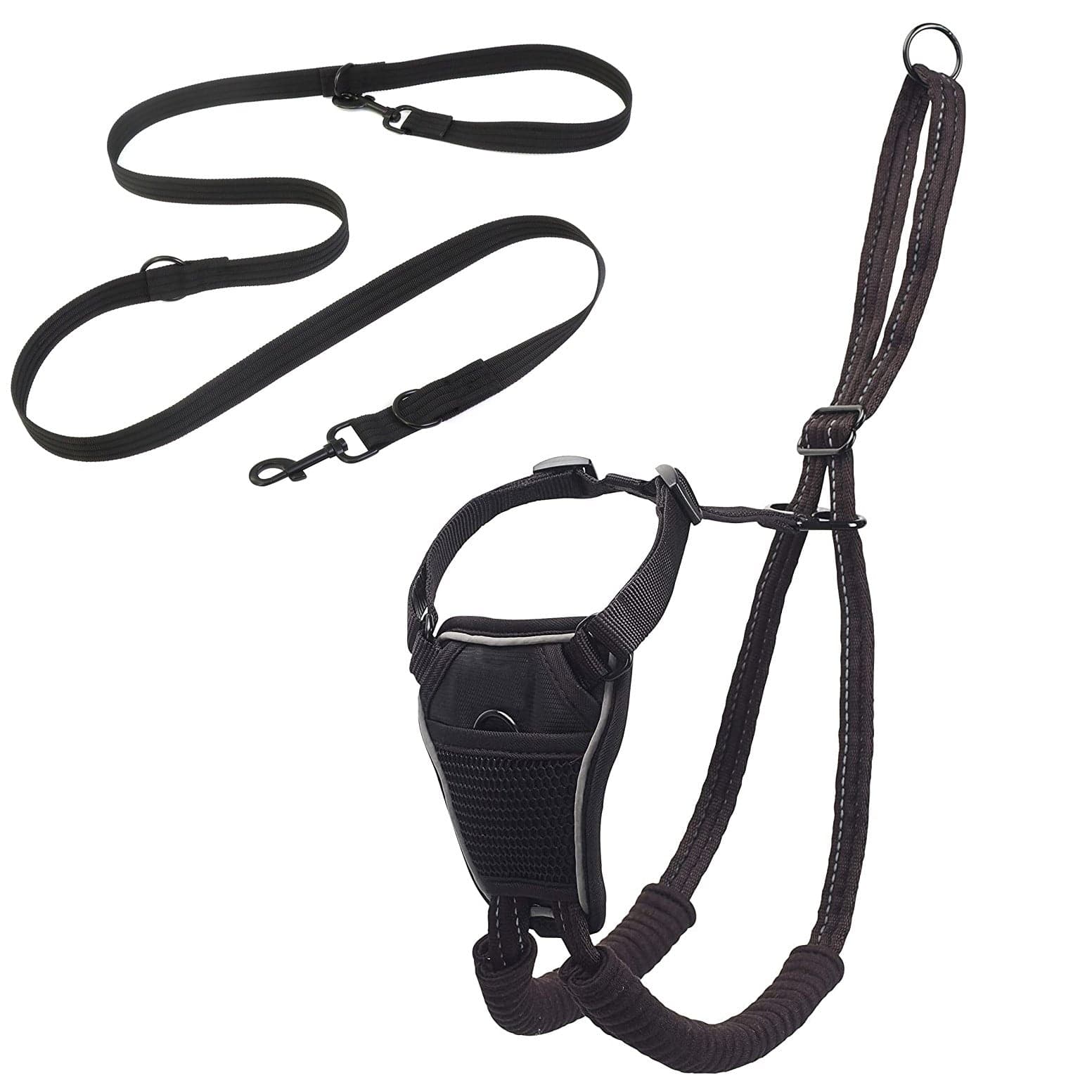 Black Dog Chest Strap Tactical Vest Double Buckle Leash