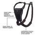 Black Dog Chest Strap Tactical Vest Double Buckle Leash