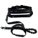 Black Hands Free Running Bungee Dog Leash With Waist Pouch