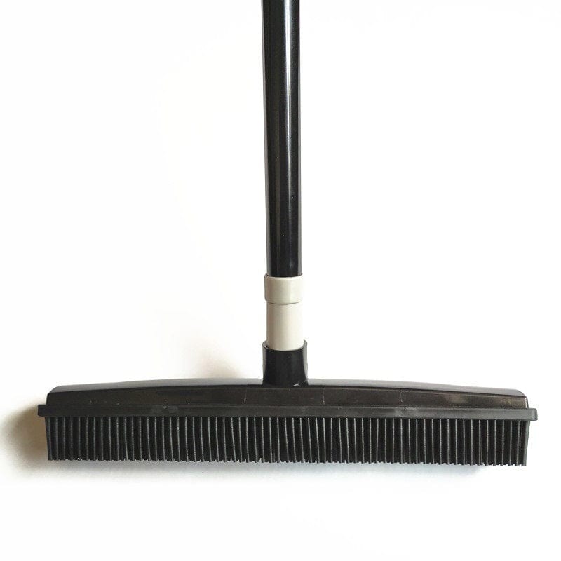 Black Pet hair removal broom long handle scrub brush retractable floor brush cleaning broom rubber brush cleaning cat dog hair