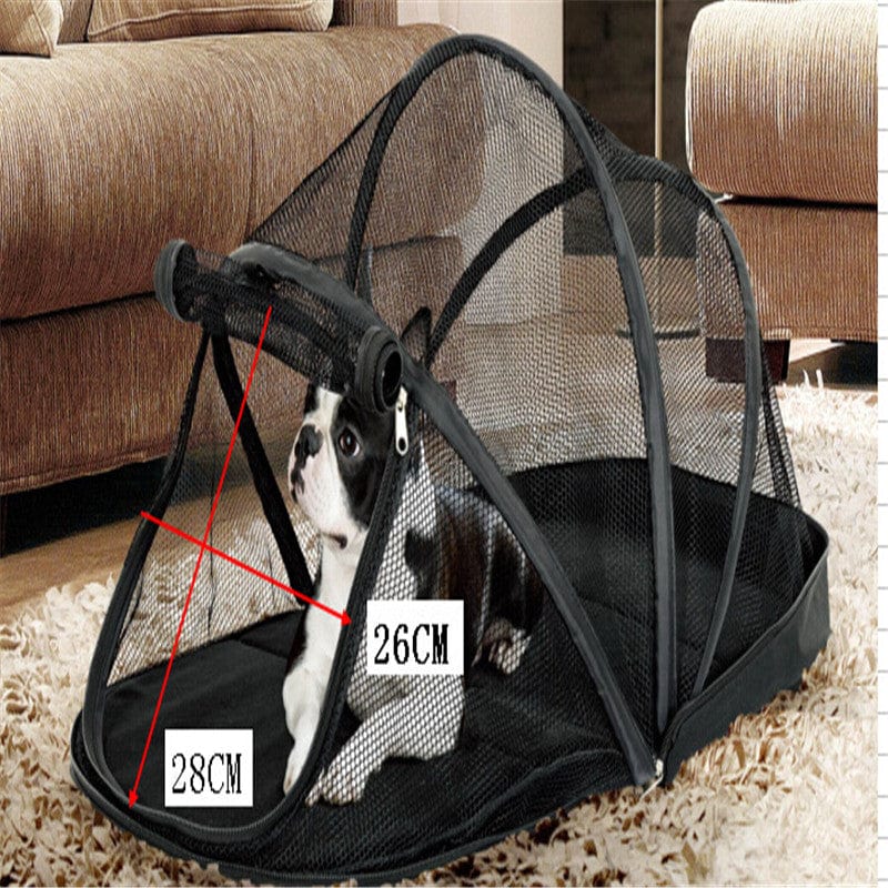 Black Portable Mesh Pet Tent