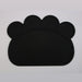 Black Silicone Paw Shaped Dog Food Placemat