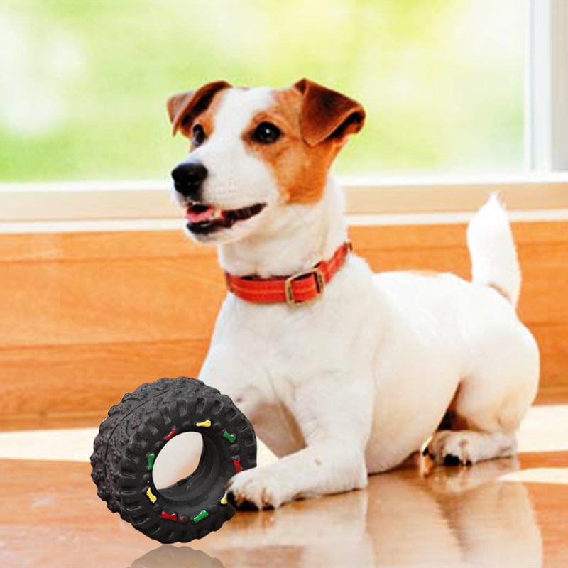 Black Small Tire Pet Vocalizations Glue Dog Toys