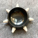 Black & White Spiked Collar Shaped Dog Bowl