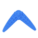 Blue Boomerang Shaped Dog Chew Toy