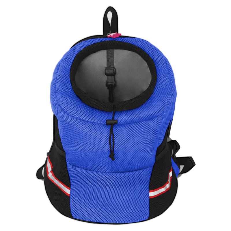 Blue / L Dog Backpack Portable Travel Hiking Bags For Pet