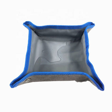 Blue / Large Folding Dog Bowl Large Canvas Dog Food Bag