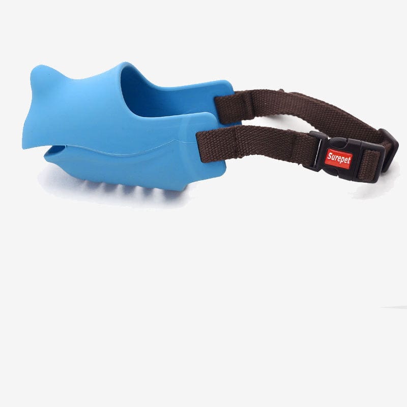 Blue / M Rhino Mouth Shaped Dog Muzzle