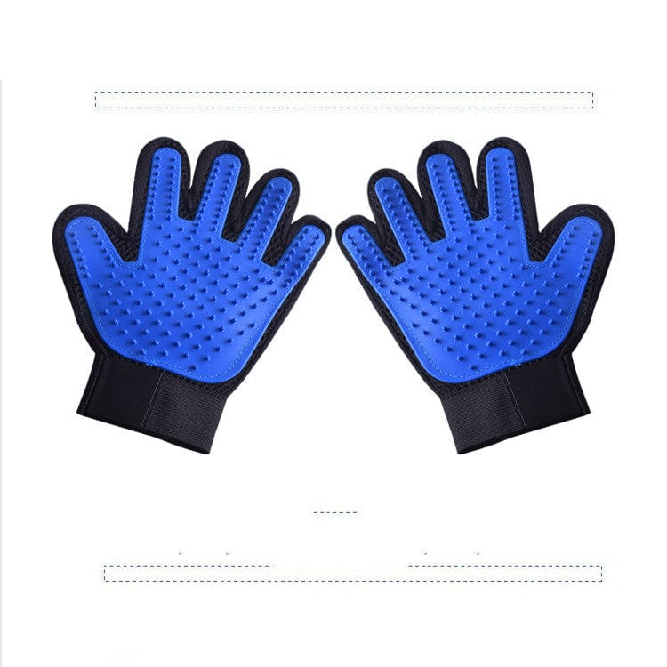 Blue new Deshedding Dog Hair Grooming Gloves