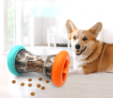 Blue orange Pet Food Leakage Toy Dog Toy Food Leakage Ball Bite Resistant Slow Food Cat