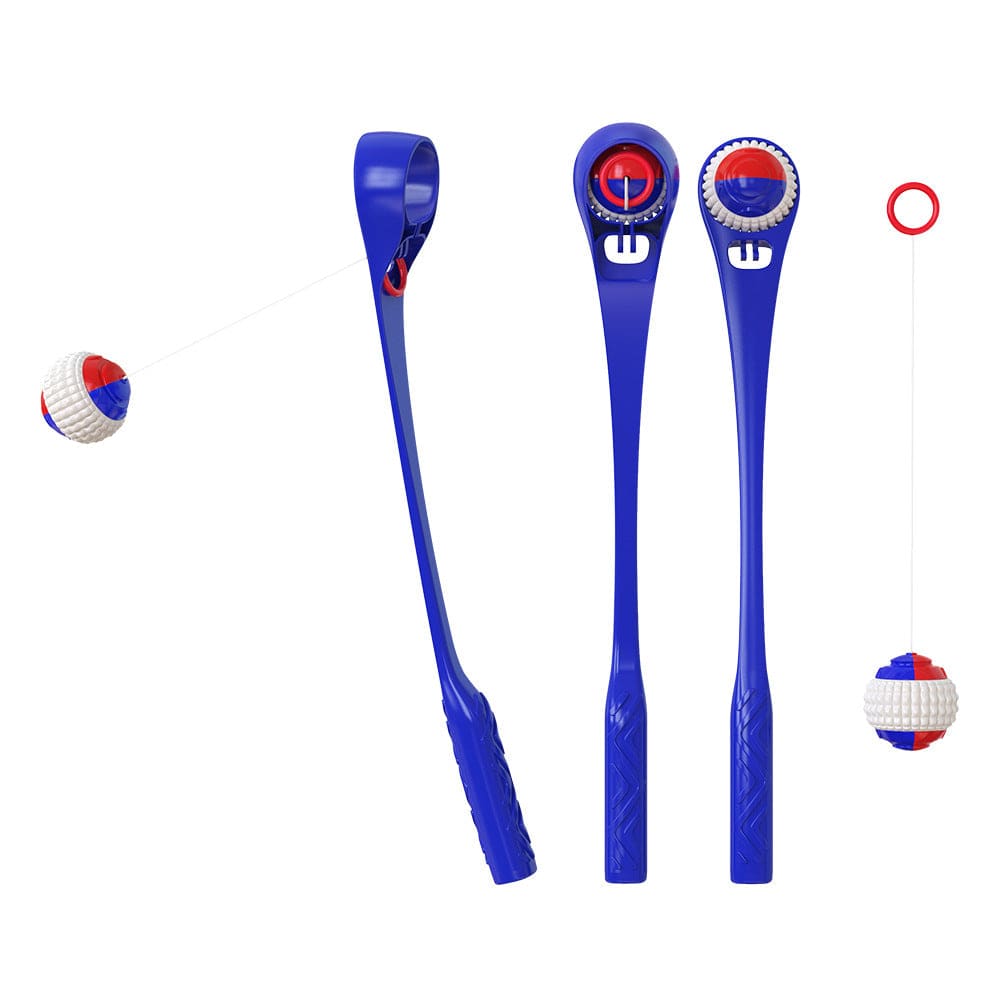 Blue Outdoor Dog Toy Throwing Cue Ball Thrower