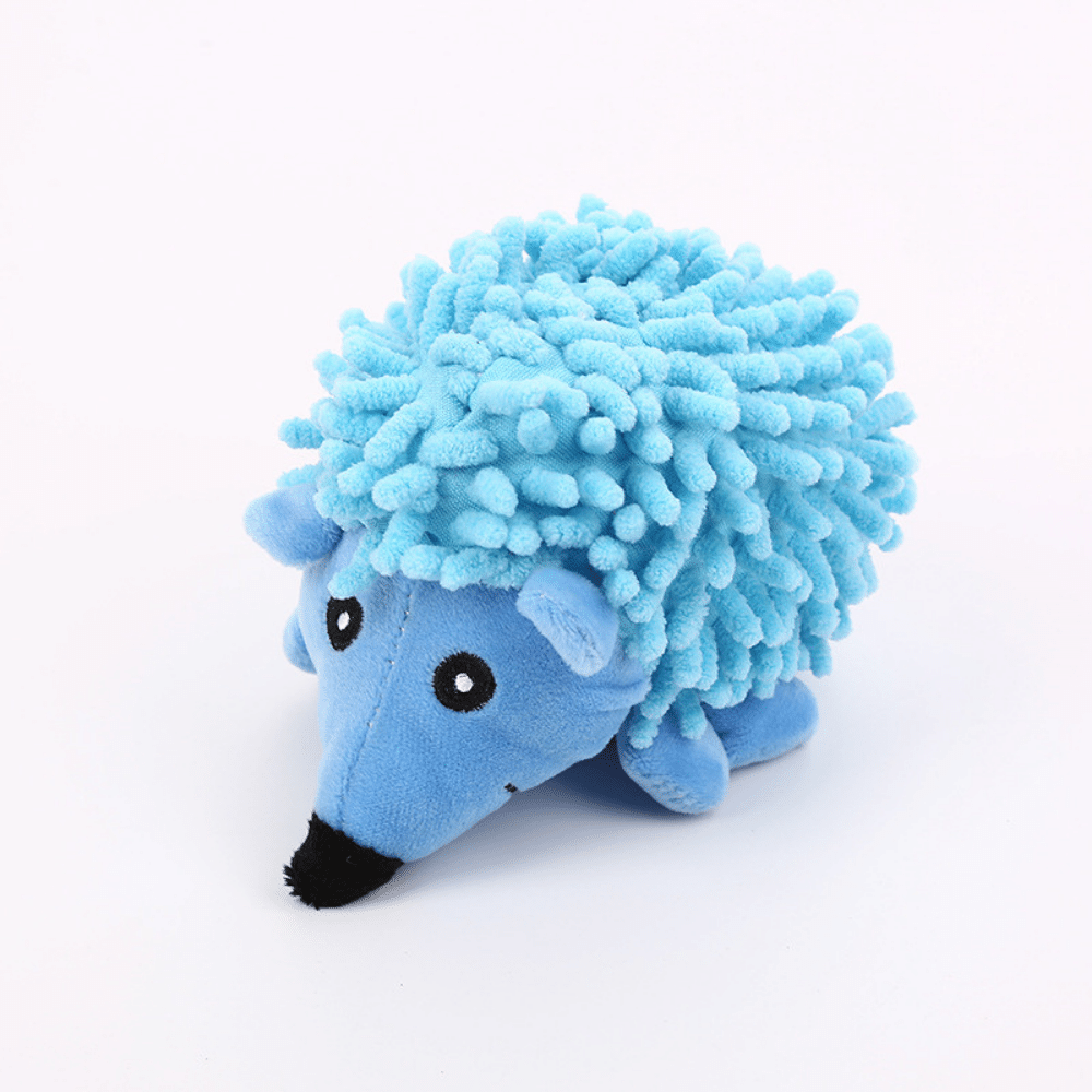 Blue Pet Dog Toy Mop Plush Hedgehog Gnaw