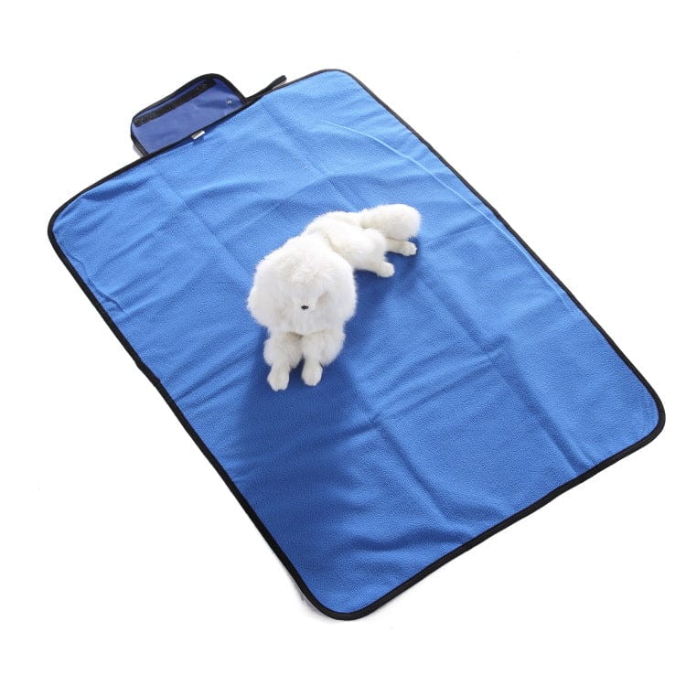 Blue / S Foldable Pet Mat Outdoor Waterproof Dog Mat