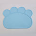 Blue Silicone Paw Shaped Dog Food Placemat