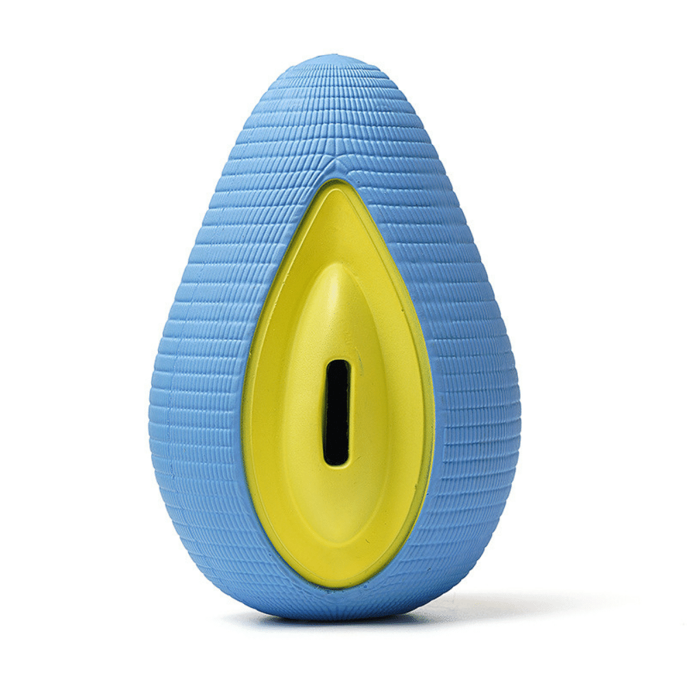 Blue Treat Dispensing Avocado Dog Chew Toy