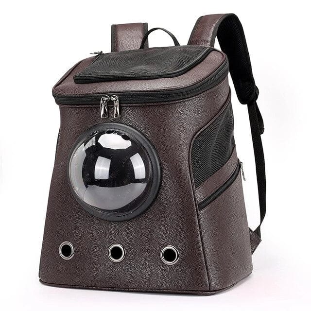 Brown Large-capacity Pet Space Capsule Cat And Dog Outdoor Strap Backpack