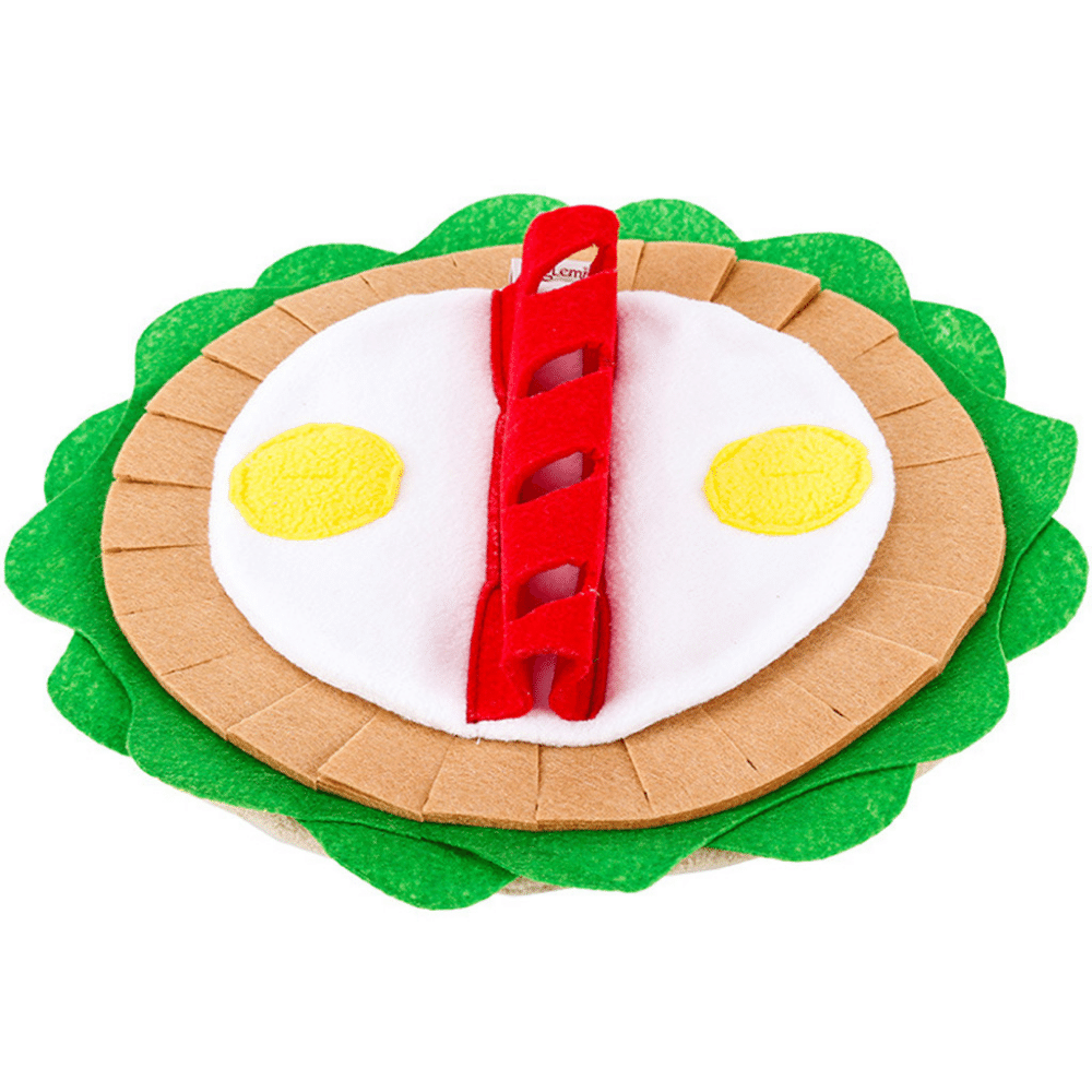 Crepes Pet Dog Snuffle Mat Pet Sniffing Training Toy Thin Burrito Design Blanket Fleece Pads Dog Mat Relieve Stress Dog Play Puzzle Toy