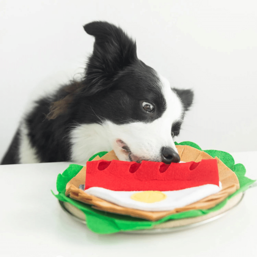 Crepes Pet Dog Snuffle Mat Pet Sniffing Training Toy Thin Burrito Design Blanket Fleece Pads Dog Mat Relieve Stress Dog Play Puzzle Toy