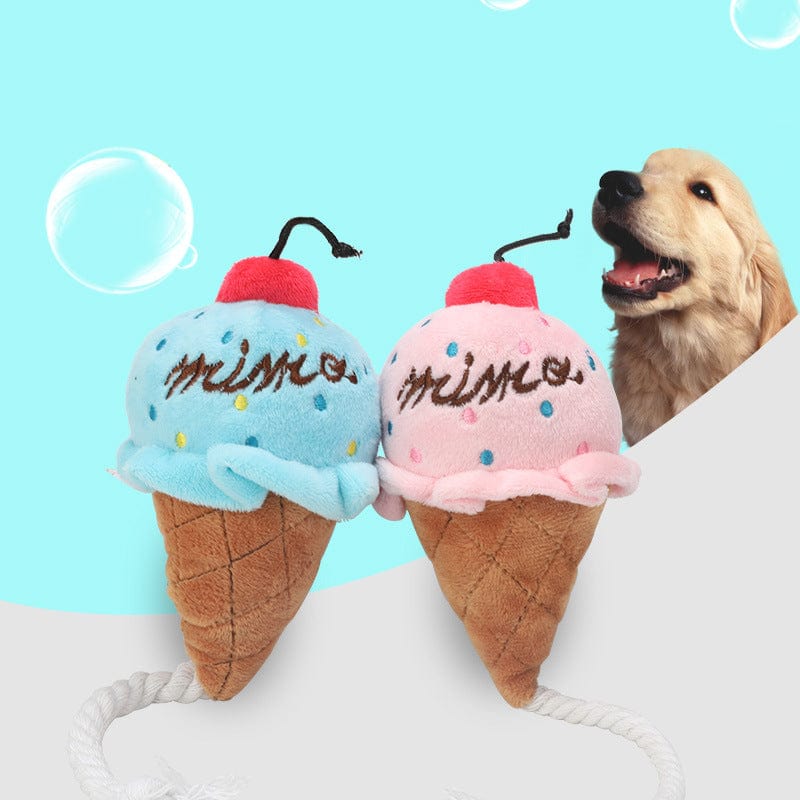 Cute shape ice cream pet bite-resistant molar toy