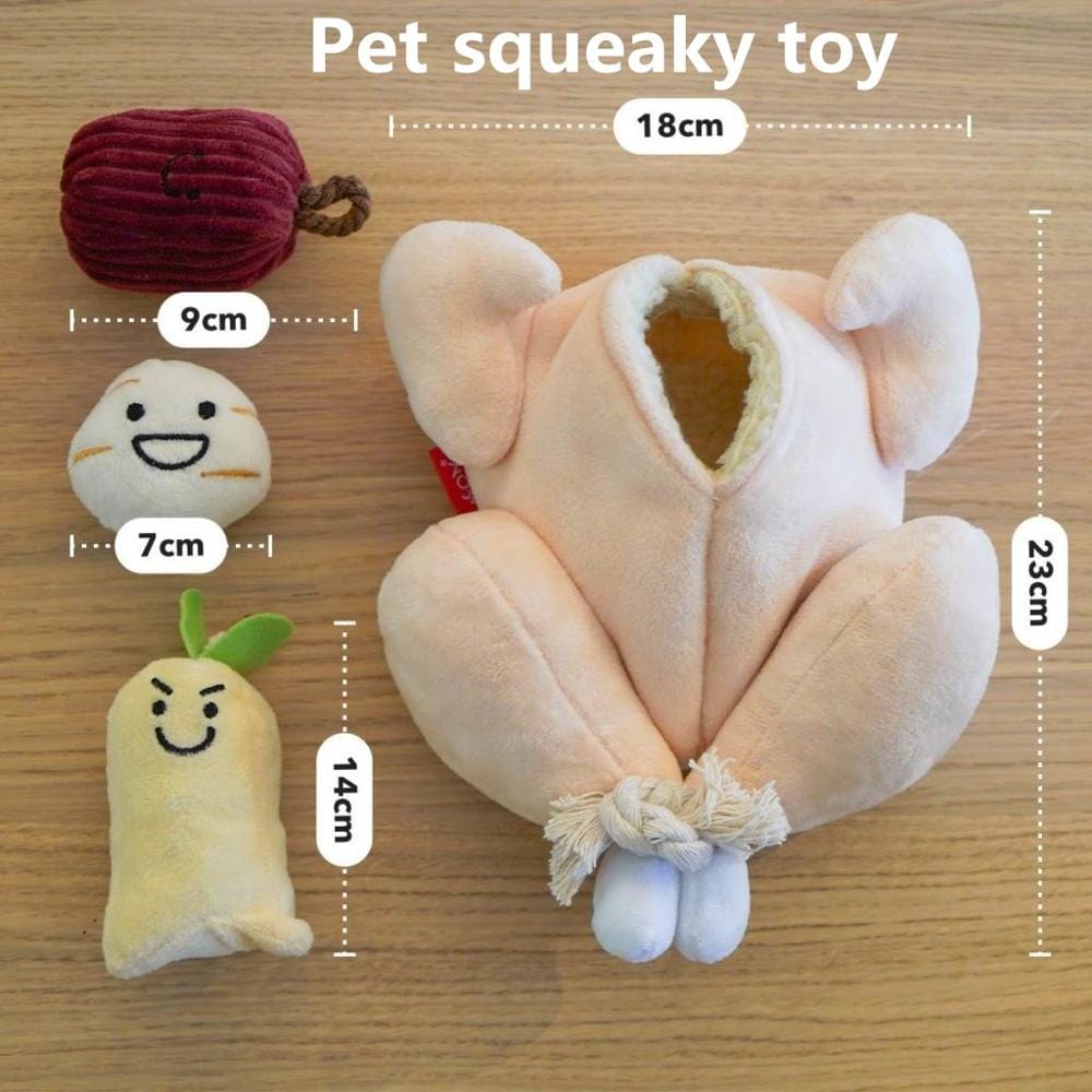 default Cartoon Cute Pet Dog Cat Squeaking Plush Sound Toys Chew Throw