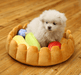 default Pet plush cat dog mat kennel cat litter winter warm creative pet mat fruit egg tart bed