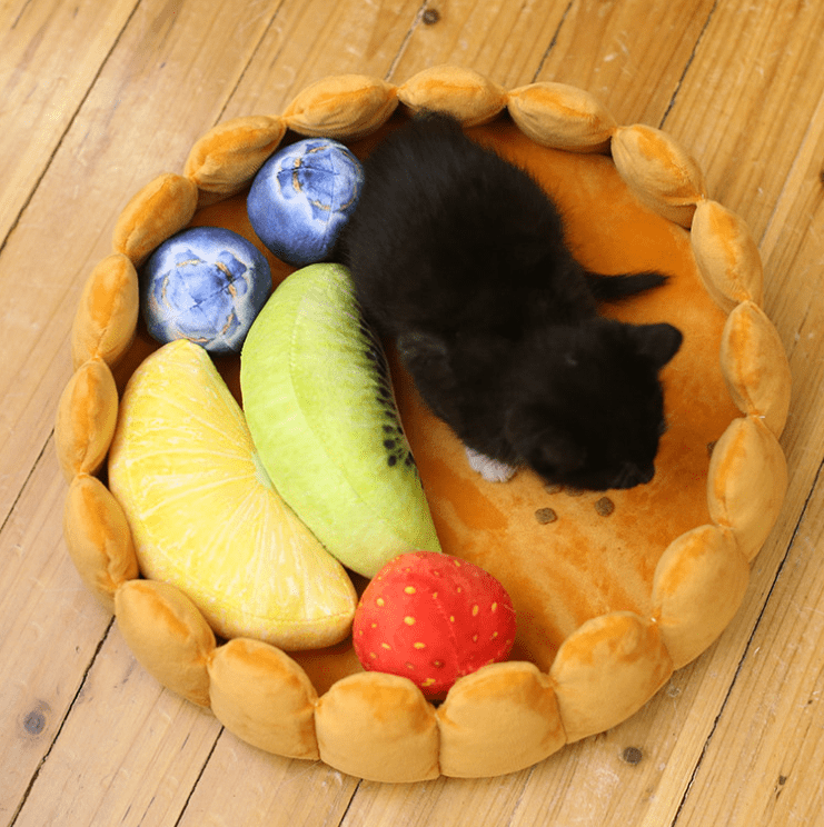 default Pet plush cat dog mat kennel cat litter winter warm creative pet mat fruit egg tart bed