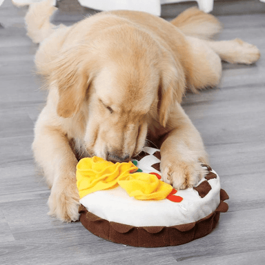 Dog birthday cake sniffing pad