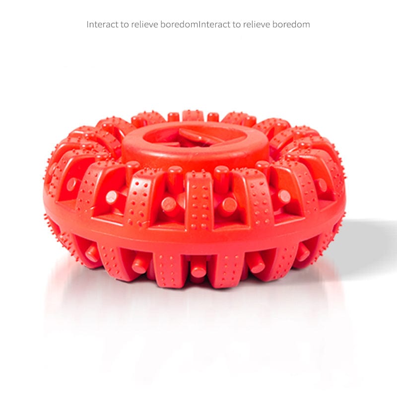 Dog Bite Resistant Leaking Food Toy Red Rubber