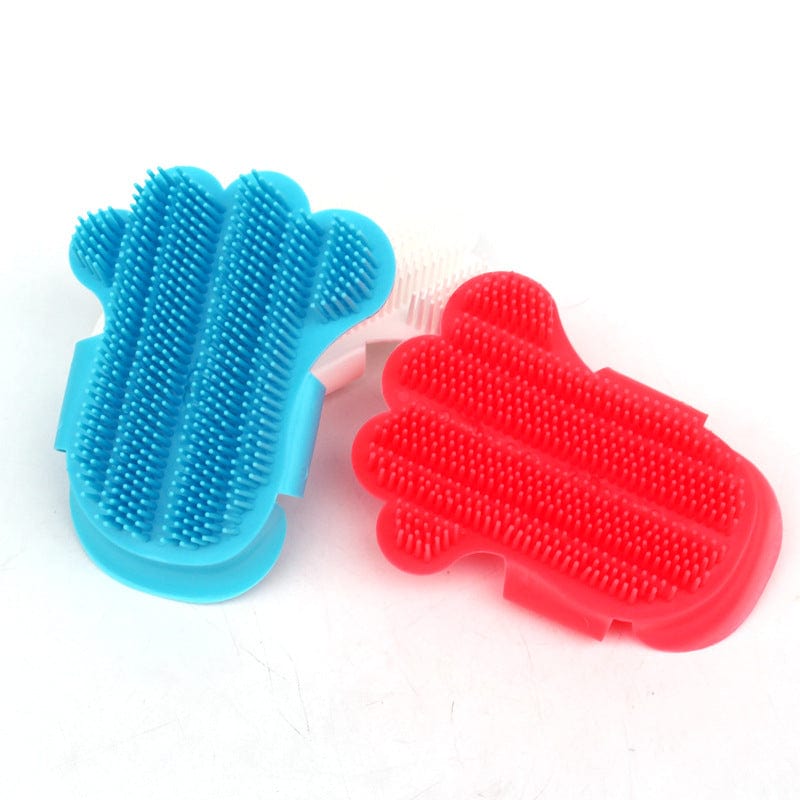 Foot-shaped Pet Dog Bathing Massage Brush