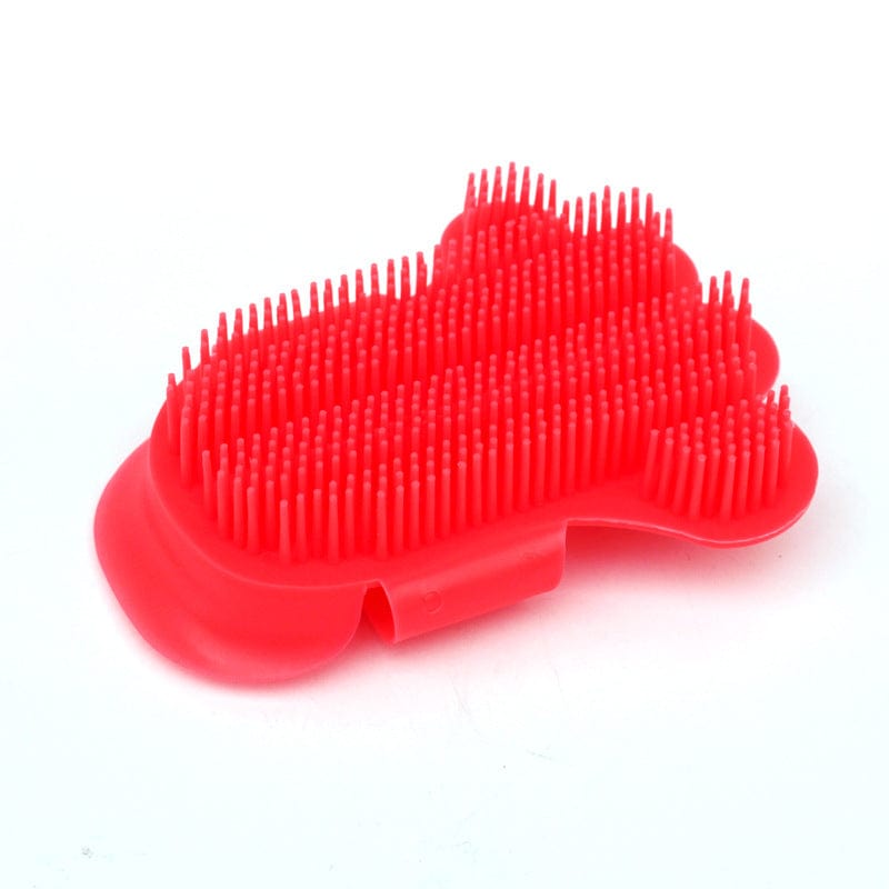 Foot-shaped Pet Dog Bathing Massage Brush