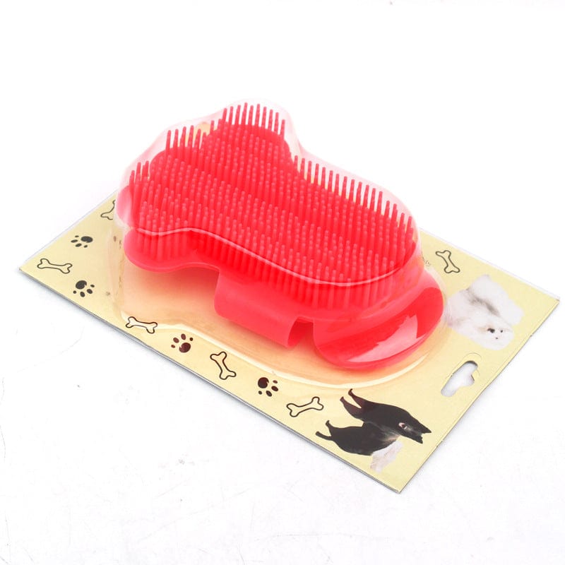 Foot-shaped Pet Dog Bathing Massage Brush