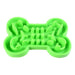 Green / 33x23x5.5CM Silicone Bone Shaped Slow Feeder Dog Bowl