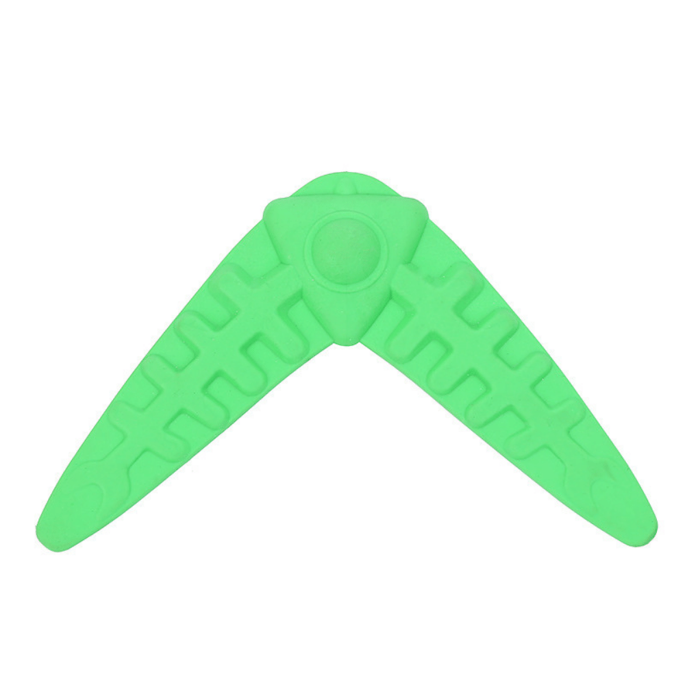 Green Boomerang Shaped Dog Chew Toy